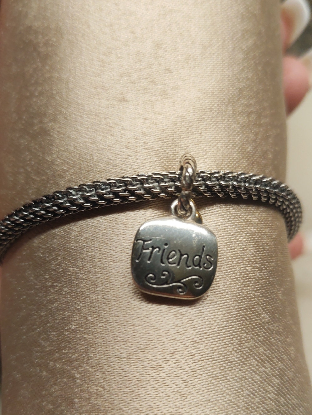 Brighton Friends Forever Charm Two Tone Silver And Gold Dangle Heart - Picture 4 of 8